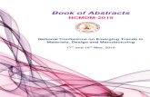 Book of Abstracts...Book of Abstracts of National Conference on Emerging Trends in Materials, Design and Manufacturing (NCMDM 2019) 17th and 18th May, 2019 Organized by Department
