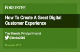 How To Create A Great Digital Customer Experiencedemo.idg.com.au.s3.amazonaws.com/cio/events/HowToCreateAGre… · How To Create A Great Digital Customer Experience Tim Sheedy, Principal