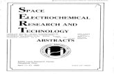 n ELECTROCHEMICAL RESEARCH AND ECHNOLOGY · n ELECTROCHEMICAL RESEARCH AND 1 ECHNOLOGY (BASA-CP-10029) 5EBCE ELECITCCLEBXCAL BESEARCEI AND 1ECfibCLOGY CCbkEE EbCE : llkZlaAC!IS Akstracts