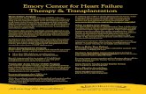 Emory Center for Heart Failure Therapy & Transplantation · Heart Failure Program The Center for Heart Failure Therapy (CHFT) at EMORY HEALTHCARE provides evaluation and management