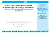 Portland Cement Concrete Pavement Thickness Variation ... · nondestructive tests, thickness, pavement distress, rigid pavements, concrete pavements, ultrasonic tests, tomography