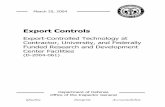 Export Controls - Federation of American Scientists · access to export-controlled technology. Results. DoD does not have adequate processes to identify unclassified export-controlled