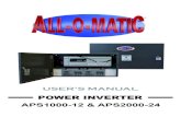 APS series power inverter user manual 3 - Allomaticallomatic.net/gate-operator-manuals/hardwares-and-accessories/aps... · the series inverter to battery priority mode to designate