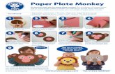 Paper Plate Monkey Craft Sheet - Orchard Toys · 2020-03-20 · paint, card and glue you can create your own jungle of paper plate animals. Paint a paper plate with brown paint and
