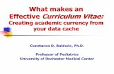 What makes an Effective Curriculum Vitae...Converting a curriculum vitae to a resume. Career Planning and Adult Development Journal 2002; 17:46-55. Baldwin C, Latha Chandran, L, and