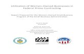 Report Prepared for the Women-Owned Small Business Program ... · Report Prepared for the Women-Owned Small Business Program of the Small Business Administration . David N. Beede