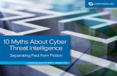 10 Myths About Cyber Threat Intelligence · 2017-08-25 · 6 10 Myths About yber Threat Intelligence: Separating act from iction 2016 LookingGlass yber Solutions, Inc . MYTH #3: It’s