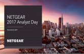 NETGEAR 2017 Analyst Days22.q4cdn.com/334267776/files/doc_presentations/2017/11/... · 2017-11-08 · 2017 Analyst Day November 8, 2017 . ... households plan to purchase a smart home