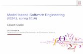 Model-based Software Engineering (02341) · separating business logic from platform specific details using models automatic generators (for code and other models) Model-based Software