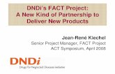Senior Project Manager, FACT Project ACT Symposium, April 2008 · DNDi’s FACT Project: A New Kind of Partnership to Deliver New Products Jean-René Kiechel Senior Project Manager,