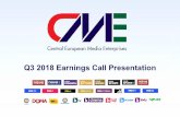 2018 Q3 Earnings call presentation...Q3 2018 Earnings Call Presentation This presentation contains forward-looking statements, including those relating to our capital needs, business