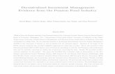 Decentralized Investment Management: Evidence from the ...Decentralized Investment Management: Evidence from the Pension Fund Industry Abstract ... fund manager skill, pension funds.