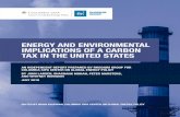 ENERGY AND ENVIRONMENTAL IMPLICATIONS OF A CARBON … · energy and environmental implications of a carbon tax in the united states an independent report prepared by rhodium group