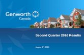 Second Quarter 2016 Resultss1.q4cdn.com/456119668/files/doc_presentations/2016/MIC_slides_… · August 3rd, 2016 Second Quarter 2016 Results . Q2 2016 Results Genworth MI Canada