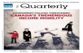 GOVERNMENT POLICIES THREATENING CANADA’S ......GOVERNMENT POLICIES THREATENING CANADA’S TREMENDOUS INCOME MOBILITY Dear Fraser Institute Friends and Supporters, I hope you are