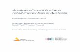 Analysis of small business retail energy bills in Australia · new consumption levels used for this update reportreflect feedback received on the SME Retail Tariff Tracker Project,