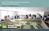 ULI Europe Young Leaders Summer School · 2017-09-04 · 6 / ULI Young Leaders Summer School 2017 Conference Speakers Carlo Castelli is an architect and masterplanner. He holds a