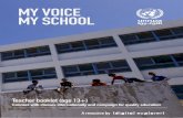 MY VOICE MY SCHOOL - Microsoft...The My Voice-My School project takes students on a learning journey to give them a voice in their education and future. Students begin by exploring