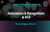 Atharva College of Engineering - @ ACE Innovations ......Innovations & Recognitions @ ACE AET’s Atharva College of Engineering Approved by AICTE, Recognized by DTE & Affiliated to