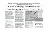 Combating Truthiness - etsca.com Program Draft 8-31.pdf · theme “Combating Truthiness: Teaching in a Post-Truth Era” will help start conversations about how we might all achieve