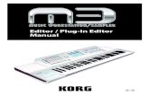 M3 Editor/Plug-In Editor Manuali.korg.com/uploads/Support/M3_Editor_OM_E2_63365295998473000… · 3 5 The M3 Editor screen will appear. Click [Next>]. 6 The “Welcome to the M3 Editor