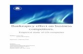 Bankruptcy effect on business competitors.635931/FULLTEXT01.pdf · Bankruptcy is an important topic for all types of people and organizations. For companies, bankruptcies are mostly