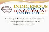 Starting a First Nation Economic Development Strategic Starting a First Nation Economic Development