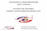 DOSSIER D INSCRIPTION - CLUB DE RUGBY ST-JORY / BRUGUIERES · 2017-08-03 · DROIT A L’IMAGE 2017/2018 Le club de rugby de Saint-Jory/Bruguières XV dispose d’un site internet