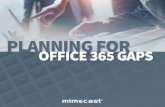 PLANNING FOR OFFICE 365 GAPS - SHI International Corp · PLANNING FOR OFFICE 365 GAPS CONTINUITY TOP OFFICE 365 Continuity Gaps Risk of significant and long-term regional outage due