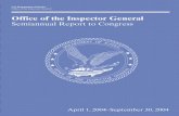 Semiannual Report to Congress - Justice OIG2 Semiannual Report to Congress April 1, 2004–September 30, 2004 The OIG is a statutorily created, independent entity whose mission is