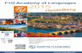 F+U Academy of Languages 2015 · 2015. Programme pour juniors 20 ... place en haut du palmarès pour les filières de médecine selon le palmarès CHE. ... • Enjoy Jazz, le festival
