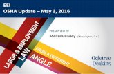 EEI OSHA Update – May 3, 2016 Title Goes Hereesafetyline.com/eei/conference s/2016Spring/gen... · 2016-05-11 · EEI OSHA Update – May 3, 2016 . ... based on percentage difference