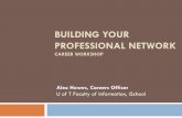BUILDING YOUR PROFESSIONAL NETWORK · 2/13/2019  · BUILDING YOUR PROFESSIONAL NETWORK CAREER WORKSHOP Alex Howes, Careers Officer U of T Faculty of Information, iSchool. iSkills