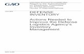 GAO-14-495, DEFENSE INVENTORY: Actions Needed to Improve ... · considerable budget pressures over the next decade. 4 To address these pressures, DOD issued strategic guidance in