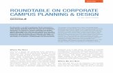ROUNDTABLE ON CORPORATE CAMPUS PLANNING & DESIGN · Landscape Forms Roundtable On Corporate Campus Planning & Design and continuous change. Landscape Forms was pleased to hold this