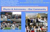 Physics & Astronomy – Our Community€¦ · Physics & Astronomy – Our Community A Friday afternoon (7 July 2006) Another Friday afternoon (17 August 2007) This is the corrected,