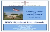 BSW Student Handbook - Concordia University Ann Arbor€¦ · BSW program is available in two formats 1) a traditional program on the Mequon, WI and Ann Arbor, MI Campuses, and 2)