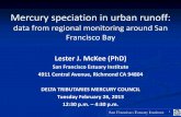 San Francisco Estuary Institute 4911 Central Avenue ... · (BASMAA collecting more presently) San Francisco Estuary Institute 15 Number of sites in patch Hg concentration (mg/kg)
