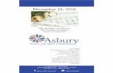 4th Sunday of Advent - Asbury United Methodist Church€¦ · • Sunday, January 11th: Children’s Choirs resume, 9:30 am. 2015 Confirmation Orientation Meeting, 4 pm., Robert Moore