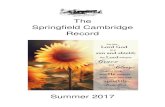 The Springfield Cambridge Recordspringfieldcambridge.org.uk/wp-content/uploads/2017/08/SUMMER-… · Rev IAN TAYLOR, BD, ThM . 64 Miller Drive, Bishopbriggs, G64 1FB 0141 772 1540
