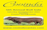 5th Annual Bull Sale - Santa Gertrudis cattle...5th Annual Bull Sale Saturday 19 September 2015 12 noon Proston Showgrounds Chris & Elisa Fox It is with great pleasure that we invite