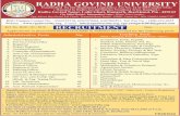 RADHA GOVIND UNIVERSITY paper adrguniversity.org/pdf/RGU Recruitment Paper ad.pdf · 2018-12-05 · with resume, 2 coloured photos & self attested certificates along with DD of Rupees