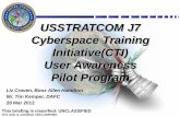 USSTRATCOM Cyberspace Training Initiative User Awareness … · 2018-09-27 · 28 Mar 2012 . This briefing is classified: UNCLASSIFIED . This slide is classified: UNCLASSIFIED. ...