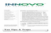 Tax Tips & Traps - Innovo LLP · Tax Tips & Traps The first set, argues that the definition of a “child care expense” isrestrictive such that recreational or educational activities