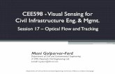 CEE598 - Visual Sensing for Civil Infrastructure Eng. & Mgmt. · Estimating optical flow Given two subsequent frames, estimate the apparent motion field u(x,y), v(x,y) between them