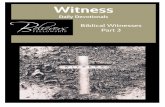 Witness - believersfellowship.net€¦ · The story of Christianity, Vol. 1: The Early Church to the Dawn of the Reformation. Introduction and Purpose As a part of our Witness series,
