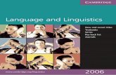 Language and Linguistics - Assetsassets.cambridge.org/.../full_version/9780521903691_pub.pdf · 2006-11-25 · trainee language teachers. Cambridge Introductions to Language and Linguistics