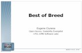 Best of Breed - Eugene Ciurana · Best of Breed Software •Best of Breed software is the application, middleware, or systems software that best solves a problem in your organization