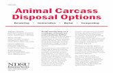NM-1422 Animal Carcass Disposal Options [2009] Carcass Disposal Options.pdfroutine management of livestock and poultry mortalities to prevent disease transmission and to ... infectious