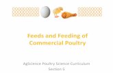 Feeds and Feeding of Commercial Poultry · Feeds and Feeding of Commercial Poultry AgScience Poultry Science Curriculum Section 5. Introduction Nutrition is one of the most important